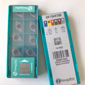 Insertos de Carburo CNC Taegutecs DCMT 11T304 MT CT3000, Inserto de Torneado Personalizable OEM, Herramientas de Corte de 25 mm con Recubrimiento PCD/PCBN HRC45 - Product Image 2