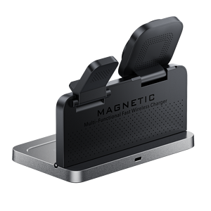Estación de Carga Inalámbrica Plegable 4 en 1, Carga Rápida Magnética de 15W con Reloj y Luz Nocturna para <span class=keywords><strong>iPhone</strong></span>, <span class=keywords><strong>Apple</strong></span> Watch y AirPods - Product Image 6