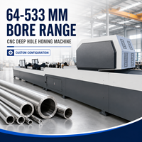 Machine à affûter les tubes horizontaux CNC pour le finissage des trous internes de tubes longs en acier inoxydable