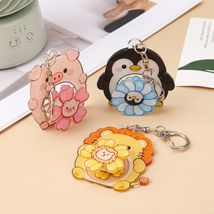 Custom Wholesale NASNAK Rotatable Acrylic <b>Keychain</b> Cute <b>Anime</b> Cartoon Animal Series Schoolbag Pendant with UV Printing - Product Image 2