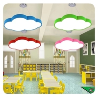 Nouveau Moderne Simple Creative Dessin Animé Enfants Lustre Maternelle Multicolore Nuage Led Plafond Pendentif Lumières lampe