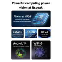 Mini projecteur Topleo Android 14 intelligent avec décodage vidéo 8K, projecteur intelligent portable Android, projecteur de cinéma maison