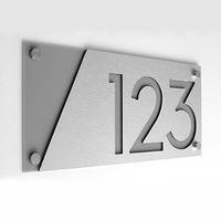 Enseigne lumineuse LED néon en acier inoxydable 304 de haute qualité, aluminium et acrylique, numéros de chambre d'hôtel, pour les entreprises automobiles