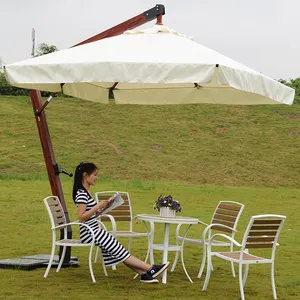 Resistente Ao Vento ao ar livre Pendurado Praia Pátio Toldo Umbrella Parasol