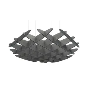 3D天花板声学华夫饼云板聚酯实质吸音板
