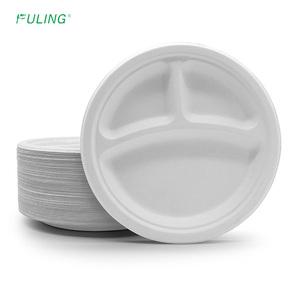 จานชานอ้อยแบบใช้แล้วทิ้งสำหรับร้านอาหารจานย่อยสลายได้ตามธรรมชาติขนาด9นิ้ว - Product Image 3