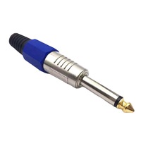 Longueur personnalisée Mono Large Two-Core Audio 6.5 Mixer Plug 6.35 pour adaptateur suisse Plug avec cuivre Contact ABS PC Housing Connectors