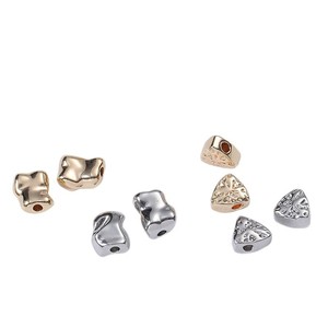 Cuentas de Piedra Zhongxing para Joyería DIY, Accesorios para Abalorios Barrocos, Cuentas Perforadas con Patrón Irregular Simple - Product Image 5