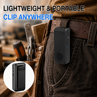 Mini haut-parleur portable à clipser, rechargeable, type C, portée sans fil de 10 m, avec lumière LED, 20 h d'autonomie, pour la salle de sport, les entraînements, les voyages