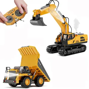 Best Seller Remote Control Excavator Toy 2.4Ghz 11 Channel Rc Excavator Toy Engineering Car Alloy Radio Control Dump Truck