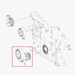 2712000470 Rakitan Tensioner Sabuk Mesin untuk Mercedes-Benz C-Class E-Class CLK-Class SLK-Class 2003-2015 |   Penggantian OE - Product Image 5