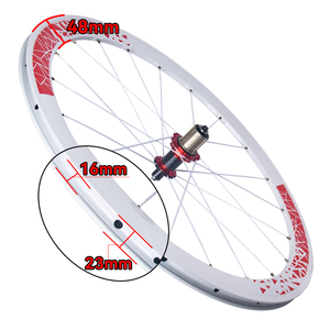 Juego de ruedas RUJIXU 700C Superficie lacada blanca 50mm V/C Freno de disco Juego de ruedas de aluminio - Product Image 5