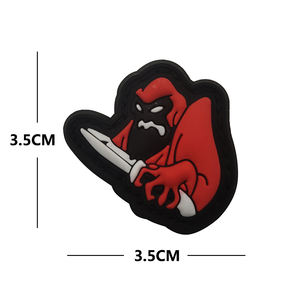 Mini tamaño pequeño PVC impermeable Animal orangután sostener cuchillo patrón <span class=keywords><strong>gorila</strong></span> parches para sombreros tácticos EDC bolsa de tela DIY coser - Product Image 6