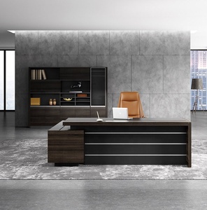 Juego de Escritorios de Oficina Modernos de Lujo Estilo Occidental, Incluye Sillas y Armarios para Escritorio de Director Ejecutivo, Proveedor de Fábrica de Foshan - Product Image 3