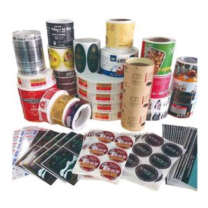 Custom Printed Self-Adhesive Packaging <b>Labels</b> Stickers Glossy Waterproof Holographic Color Personalized Logo PVC Material Free - Product Image 1