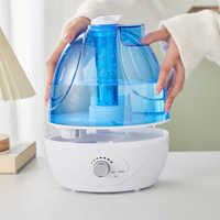 Nouvel humidificateur ultrasonique électrique 2,5 L en plastique à brume froide, aromathérapie, veilleuse, commande par bouton, logo personnalisé, fonctions intelligentes, pour hôtel