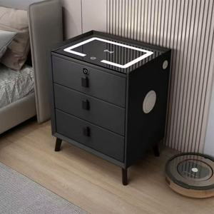LE Three Layer Intelligent <b>Bedside</b> <b>Table</b> Multifunctional Audio with Lock Wireless Charging <b>Bedside</b> Cabinet - Product Image 2