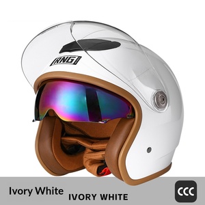 Nuevo Casco de Motocicleta Abierto Estilo Vintage de ABS con Doble Visor, Forro Confortable, Protección Moderna para Conducir Scooters - Product Image 2