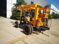 Foreuse rotative hydraulique portable sur roues Deep XYX-3 pour puits d'eau, moteur diesel, profondeur maximale 600 m