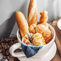 Mug à café en céramique blanc jumbo, taille extra large, tasse à thé en porcelaine, mug personnalisé pour biscuits, gâteaux, eau, bière