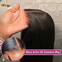 Perruque frontale sans colle de 40 pouces avec dentelle HD complète, perruque de cheveux indiens vierges bruts alignés sur les cuticules, perruques de cheveux humains non traités 100 % avec dentelle frontale