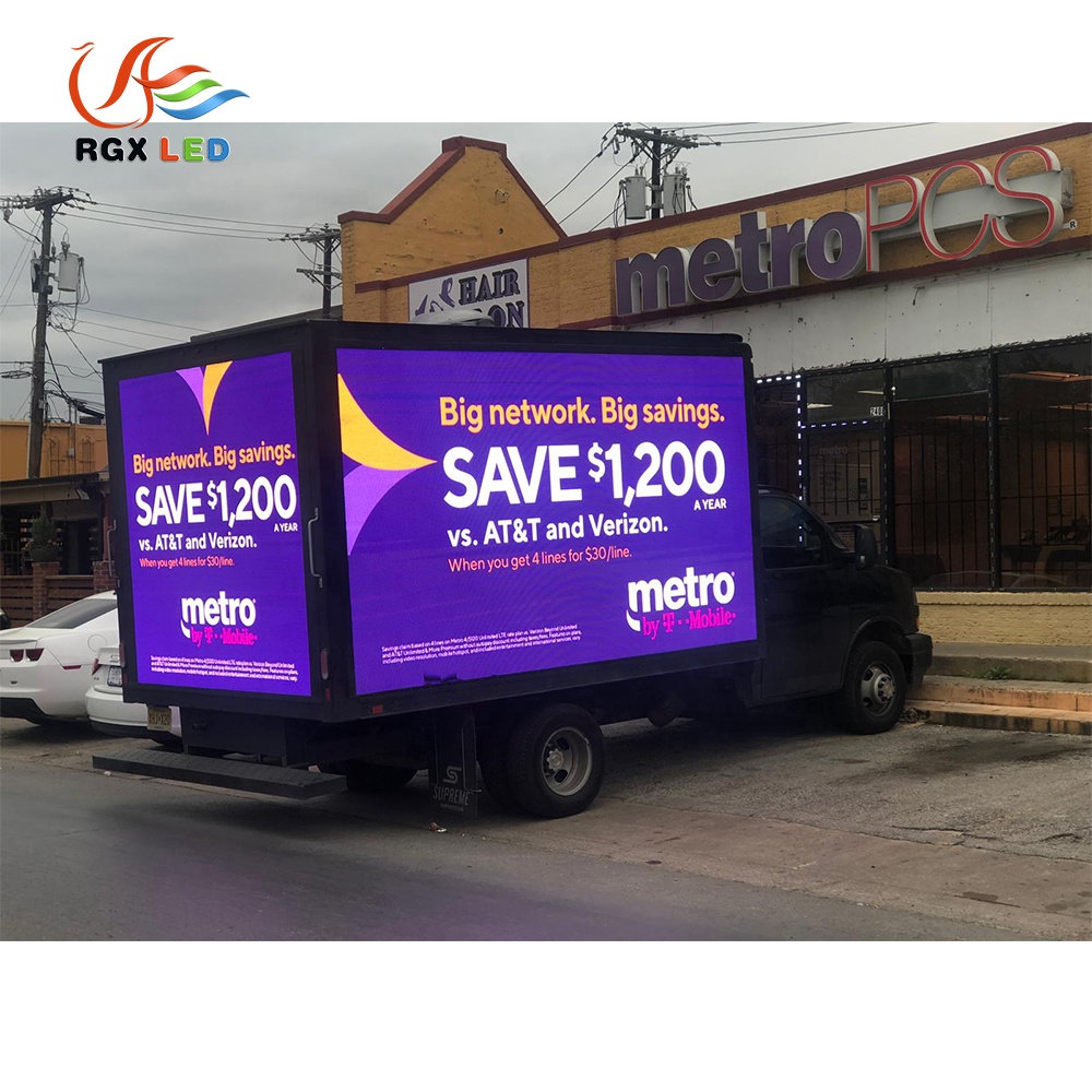 Цифровой светодиодный рекламный щит с высоким разрешением RGX P5 P6 Trucks, мобильная реклама, наружные грузовики SMD, цифровой светодиодный рекламный щит