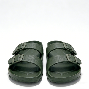 Claquettes d'extérieur pour hommes avec logo personnalisé, en EVA, avec soutien de la voûte plantaire, sangle réglable, antidérapantes, taille 37-47, pour la piscine et la plage - Product Image 2