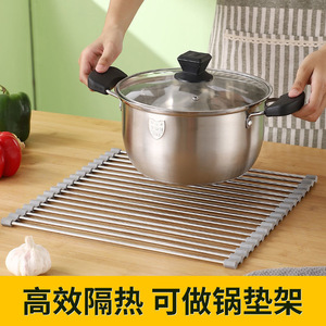 ที่คว่ำจานพับได้ ขนาด L สแตนเลส สำหรับจัดเก็บผักและผลไม้ - Product Image 4