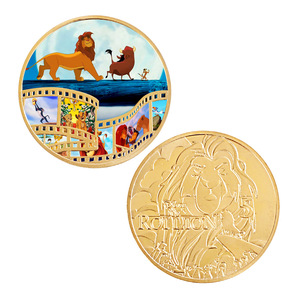 Moneta Commemorativa <span class=keywords><strong>Il</strong></span> <span class=keywords><strong>Re</strong></span> Leone 40mm, Medaglia Simba, Articolo Regalo, Artigianato in Metallo Rotondo - Product Image 5