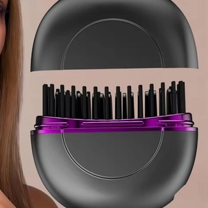 Easy Carry <b>Cordlesses</b> Straightening Brush Hair <b>Straightener</b> Comb Mini Hair <b>Straightener</b> Brush - Product Image 1