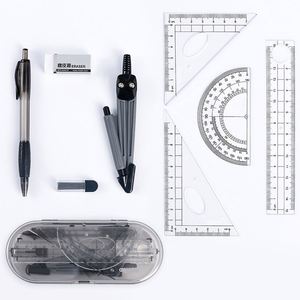 High Quality 8 Pieces Professional School Box Students Geometry Ruler Set Metal <b>Drawing</b> Compass for <b>Office</b> - Product Image 4