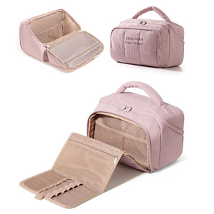 Bolsa <span class=keywords><strong>de</strong></span> Maquillaje Acolchada Ligera y Grande Personalizada, Organizador <span class=keywords><strong>de</strong></span> Maquillaje, Bolsa <span class=keywords><strong>de</strong></span> Cosméticos Tipo Nube, Bolsa <span class=keywords><strong>de</strong></span> Aseo <span class=keywords><strong>de</strong></span> <span class=keywords><strong>Viaje</strong></span> <span class=keywords><strong>para</strong></span> Mujer - Product Image 1