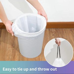 Bolsas de Basura Resistentes con Cordón de Cierre Huamaohengchun, de LDPE, 8 Galones, Gruesas y Elásticas, para Baño, Dormitorio, Cocina, Oficina, Sala de Estar - Product Image 5