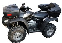 Boîte de rangement arrière pour VTT avec feu stop LED, boîte de rangement universelle pour UTV, coffre de transport pour siège arrière de VTT pour véhicule tout-terrain