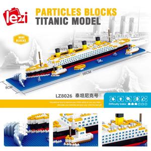 Set di Micro Blocchi da Costruzione <span class=keywords><strong>Titanic</strong></span>, Modellino di Nave Famosa, Zhegao Lezi Ingrosso - Product Image 3