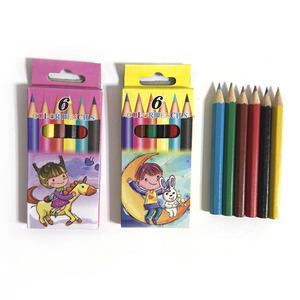 Cheap Promotion 6pcs Different Colors Hexagonal Shape Custom 3.5 Inch <b>Small</b> Colored Pencils Set - Product Image 3
