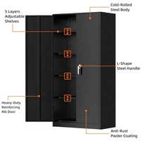 Archivador Metálico de Oficina Personalizado de Fábrica, Archivador de Acero de 2 Puertas, Archivador de Doble Puerta, Diseños de Armarios de Oficina en Oferta