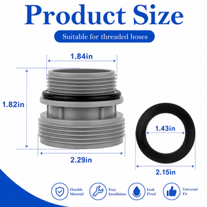 Un ensemble de raccords avec un diamètre intérieur de 38 mm et un diamètre de 1,5 pouce convient à la connexion des pompes à <span class=keywords><strong>eau</strong></span> de piscine - Product Image 6