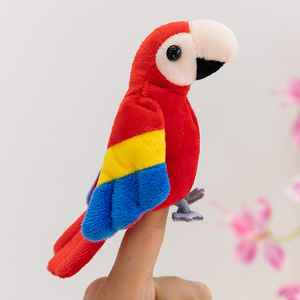 Burattini da Dito in Peluche da 9 cm, Animali di Peluche, Giocattoli Morbidi, Burattino Uccello in Peluche, Regalo di Compleanno, Mini Pappagallo in Peluche - Product Image 2