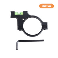 Anneau de niveau à bulle ECHAIN personnalisé en usine, 34 mm, en alliage d'aluminium 6063-T6, noir mat, anti-inclinaison, pour tir tactique en extérieur