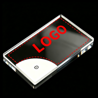 Carte de visite lumineuse en acrylique LED colorée, éclairée par le bord, logo personnalisé, décoration de bureau, lampe de nuit pour la promotion de l'entreprise