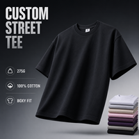 T-shirts décontractés pour hommes à manches courtes, style designer, 100 % coton, 275 g/m², coupe ample, impression DTF, vente en gros de haute qualité