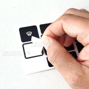 Pegatinas de Repuesto para Botones de Control de Climatización de Audi A6 C5, Color Negro Mate, Accesorios para Automóviles - Product Image 6