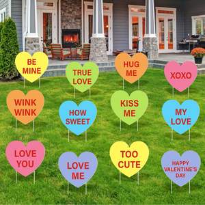 Meilleures ventes : Décoration de jardin en forme de cœur pour la Saint-Valentin, décoration de pelouse extérieure, signes de jardin avec des proverbes sucrés - Product Image 2