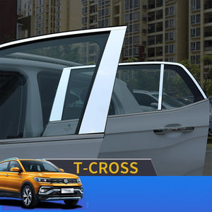 ชุดตกแต่ง2024หน้าต่างรถทำจากสแตนเลส, อุปกรณ์ตกแต่งรถสำหรับ2023โฟล์คสวาเกน VW <span class=keywords><strong>T</strong></span>-<span class=keywords><strong>CROSS</strong></span> 2019 2020 <span class=keywords><strong>2021</strong></span> 2022 - Product Image 2