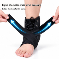 Attelle de cheville à ressort, élastique, à compression, avec lacets et Velcro, stabilisateur de talon en éponge, pour usage sportif adulte