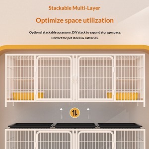 Kandang Kucing Grosir Bahan Stainless Steel Rumah Kucing Besar Kandang Hewan Peliharaan Kandang Kucing untuk Pembiakan - Product Image 4
