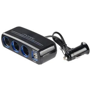 120W 12V Voltmeter Qc3.0 3 Poort Dual Usb 3 Socket Usb Auto Snellader Socket Draagbare Autolader