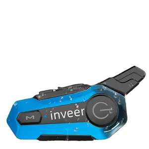 Inveer (AM) IPX65 thiết kế gồ ghề Duplex intercom xe máy Bluetooth Mũ bảo hiểm intercom Tai nghe X1 Tai nghe không dây intercom
