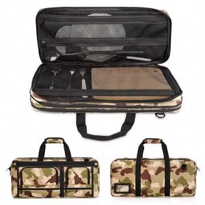 Échantillon gratuit, sac à couteaux de haute qualité, personnalisé, 3 couches, 18 poches, camouflage, polyester, sac à couteaux professionnel - Product Image 5